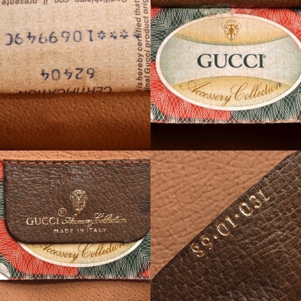 Authentic Gucci coated canvas brown clutch - Picture 8 of 8